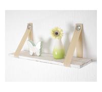 Étagère murale Var, étagère de suspension, style shabby, vintage 50cm blanc