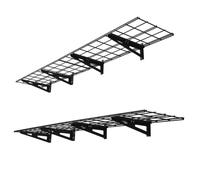 Étagère Murale-VEVOR-Garage 2 Niveaux Étagère Rangement Murale Garage-183x31,5x12,2 cm -Charge Totale 272 kg-Noir