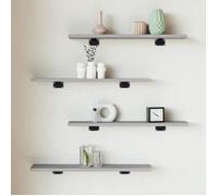 Étagère murale - VIDAXL - 4 pcs - sonoma gris - 60x10x1,5 cm - bois d'ingénierie