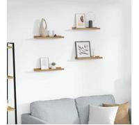 Étagère murale - VIDAXL - 4 pièces - Bois d'ingénierie - Modulable - Marron 40 x 9 x 3 cm