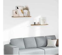 Étagère murale - VIDAXL - Vidaxl - 2 pcs - Bois d'ingénierie - 80 x 9 x 3 cm