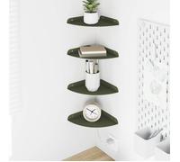 Étagère murale - VIDAXL - Vidaxl - Lot de 4 - Acier mat - Angle 18 x 18 x 2 cm