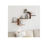 vidaXL Étagère murale Vieux bois 104 x 15 x 49 cm bois d'ingénierie Marron