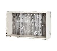 Étagère Murale Vintage "Love" 33cm Gris