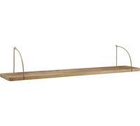 Étagère murale WOHNLING 120x25x22 cm Mango bois massif / métal Étagère suspendue industrielle, grande étagère design flottante, étagère suspendue salon, bibliothèque murale