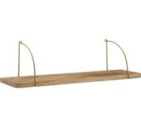 Étagère murale WOHNLING 60x25x22 cm Mango bois massif / métal Étagère suspendue industrielle, petite étagère design suspendue, étagère suspendue salon, bibliothèque murale