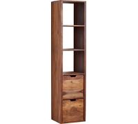 Étagère murale WOHNLING avec tiroirs 35x150x30 cm en bois massif de Sheesham Étagère suspendue, grand design Étagère suspendue Moderne, Étagère suspendue Salon, Bibliothèque murale suspendue