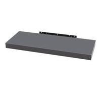 WOLTU Étagère murale cube en bois MDF, Étagère pour livres-CD-DVD,Étagère à fixation invisible,60x22.9x3.8cm,Gris Foncé