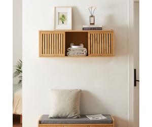 Étagère murale Ypäjä bambou 93 x 20 x 33 cm naturel