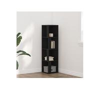 Etagère noire en chêne 33 x 33 x 132 cm en bois d ingénierie