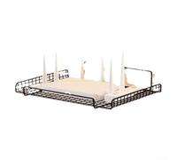 Étagère ouverte pour défonceuse murale sans perçage, bandes adhésives et clous 30 x 19 x 6 cm à 40 x 19 x 6 cm (L noir)