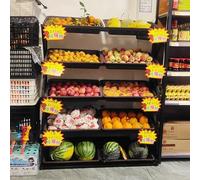 Étagère Paniers Étagère de Rangement pour Fruits et légumes de supermarché, étagère à 5 Niveaux pour Sacs de supermarché, présentoir à collations avec 10 paniers pour Rayon