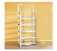 Étagère Paniers Étagère de Rangement pour Fruits et légumes de supermarché, présentoir pour collations, pour Chambre, Bureau, Cuisine, étagère de supermarché avec Crochet, présentoir pour bo