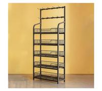 Étagère Paniers Étagère de Rangement pour Fruits et légumes de supermarché, présentoir pour collations, pour Chambre, Bureau, Cuisine, étagère de supermarché avec Crochet, présentoir pour bo