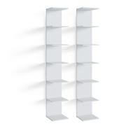 Vicco Étagère Paolo, Blanc, 30x190cm Lot de 2, pouvant être monté pour Le Rangement de Livres et d’Objets de décoration
