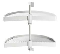 Etagère pivotante demi-lune EMUCA pour meuble d'angle de cuisine - Module 900mm - Blanc