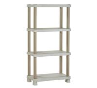 Plastiken Étagère plastique 70 x 45 x 141 cm – 4 étages – Beige