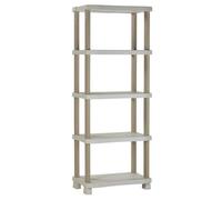 Etagère - PLASTIKEN - Plastique - 70 x 45 x 184 cm - 5 étages - Beige