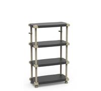 Etagère - PLASTIKEN - Plastique - 88 x 43 x 150 cm - 4 étages - Noir