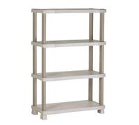 Plastiken Étagère plastique 90 x 45 x 141 cm, 4 étages, beige