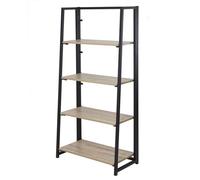 Etagère pliable 4 niveaux style industriel - Noir - 64 cm X 31.5 cm X 134.5 cm - CALICOSY-Noir