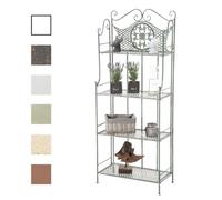 Etagère pliable Anika en fer forgé avec 4 espaces de rangement - CLP - Vert antique 153 cm