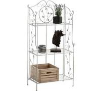 Etagère pliable en fer Reus avec 3 espaces de rangement , Blanc antique Blanc antique G