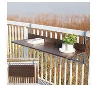 Étagère pliable pour balcon - Économie d'espace - Bar de service extérieur pour patio, terrasse et jardin - 100 cm x 37 cm - Table d'appoint suspendue polyvalente et