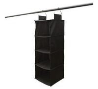 Etagère Pliable Souple à Suspendre en Tissu Gris 4 Casiers - KENON - ALTOBUY Noir