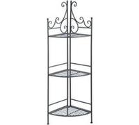 Etagère pliante à plantes Arabesques Angle 3 niveaux Gris G