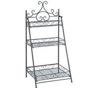 Etagère pliante à plantes Arabesques Escalier 3 niveaux Gris G