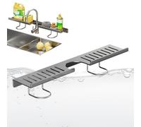 Étagère polyvalente au-dessus de l'évier, grande capacité, gain de place | Robinet amovible polyvalent, étagère de rangement de salle de bain, robuste pour savon, brosse éponge, shampooing