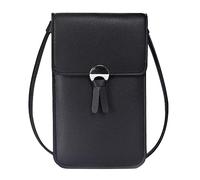 Étagère Porte-monnaie Porte-clés sac à bandoulière à bandoulière réglable avec fenêtre de téléphone portable visuel dames sac à bandoulière décontracté Lunch Pour Hommes Travail (Black, One Size)