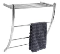 Etagère porte-serviette mural steel métal chrome