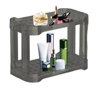 Étagère pour articles de toilette de comptoir, étagère de rangement pour comptoir de salle de bain, coiffeuse de maquillage, organisateur de salle de bain à 2 niveaux, plan de travail avec support