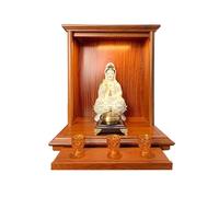 Étagère pour autel de Bouddha, table pour offres, meuble pour autel bouddhiste Feng Shui en bois, étagère pour pagode du dieu de la richesse Guan Gong (Walnut,36 x 27 x 39 cm/14,1 x 10,6 x 15,3 pouces