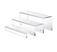 Étagère pour bouteilles d'alcool - présentoir de comptoir, présentoir à trois niveaux, lève-bouteille transparente | vitrine de comptoir pour boissons, étagère arrière pour bar, pour restauration