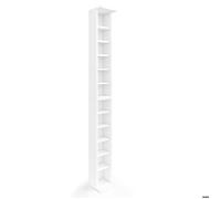 Vicco Étagère pour CD, Blanc, 21x183.6cm | Grand set de 2, avec étagères réglables en hauteur pour un rangement flexible des médias