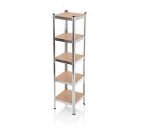 Étagère pour Charges Lourdes EASYmaxx 180 x 40 x 40 cm Charge Maximale 875 kg avec 5 Étagères Réglables Pour Cave Garage Salle