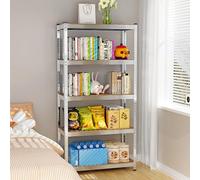 Étagère pour charges lourdes galvanisée | Étagère enfichable, étagère de rangement, Bibliothèque échelle en Bambou, 4 Niveaux /5 Niveaux Présentoir de Plantes autoportant, 40*90*180cm (1 pièce)