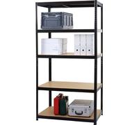Etagère Robuste Hwc-E33, Étagère De Rangement, Acier,Charge Maximale 875 Kg, 5 Étagères Noir 200x100x60cm Multicolore