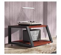 Étagère Pour Composants Audio/vidéo, Étagère D'angle Pour Support Multimédia AV, Support Tour Pour Rack Audio, Étagère En Bois Et Cadre En Acier, Pour La Maison, Le Bureau(Black-B,60X52X35 cm)