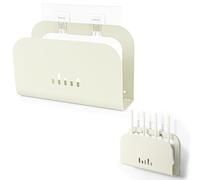 Etagere pour Decodeur, Support Box Internet, Montage Mural Etagere pour Decodeur, Etagere Murale sans Percage, Convient au Salon, au Bureau, à la Chambre à Coucher, Blanc