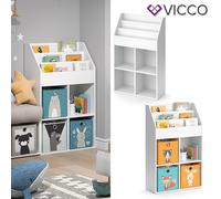 Vicco bibliothèque Luigi, Blanc, 72 x 114 cm