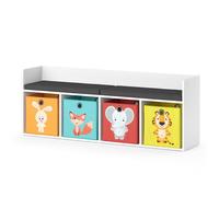 Étagère pour enfants Luigi 31.2x53.4cm avec 4 boîtes pliantes opt.1 Blanc Vicco 39448