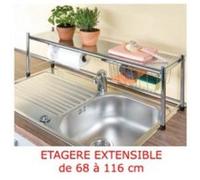 Etagère pour évier, extensible Argent G