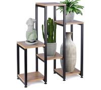 Étagère pour fleurs en métal 6 étages 80cm porte-plantes jardin design