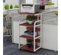 Étagère pour Imprimante, Etagere Rangement Multifonctionnelle Latérale, Bibliothèque sur Pied, Organiseur De Livres Robuste Murale Bureau(Brown,50 * 40 * 107cm)