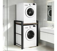 Étagère pour machine à laver et sèche-linge - Charge maximale : 350 kg - 3 niveaux réglables en hauteur - Pour machine à laver et sèche-linge - Structure en acier pour salle de bain, balcon, buanderie