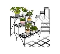 Etagère pour plantes droite à 3 niveaux noir